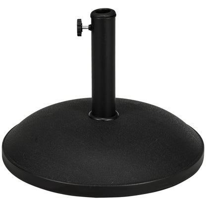 stainless steel parasol stand with handles, half-round umbrella holder, umbrella weight for umbrella Ø3.8-Ø4.8 cm, for balcony, terrace, garden, black