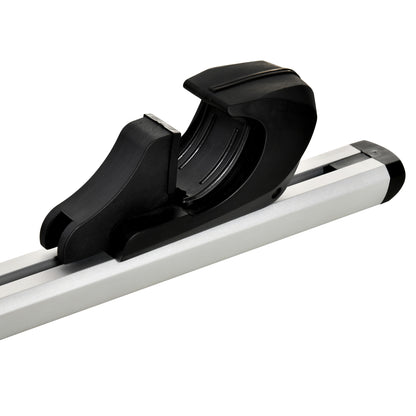 Universal Roof Bars for Vehicles Aluminum Roof Rack Car Automobile Roof Rack Universal with Lock 75 kg Load 135 cm Silver