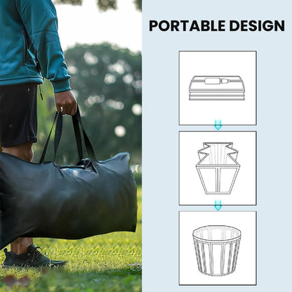 280 L (≈74 US gal) Inflatable Ice Bath — Portable Cold Water Recovery Tub with Cover & Pump, Multi-Layer Insulated Barrel, Indoor/Outdoor, Ø78 x 71 cm