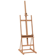 Easel Canvas Studio Easel Height and Angle Adjustable with Storage Shelf Beech Wood Natural 53 x 50.5 x 171-230 cm