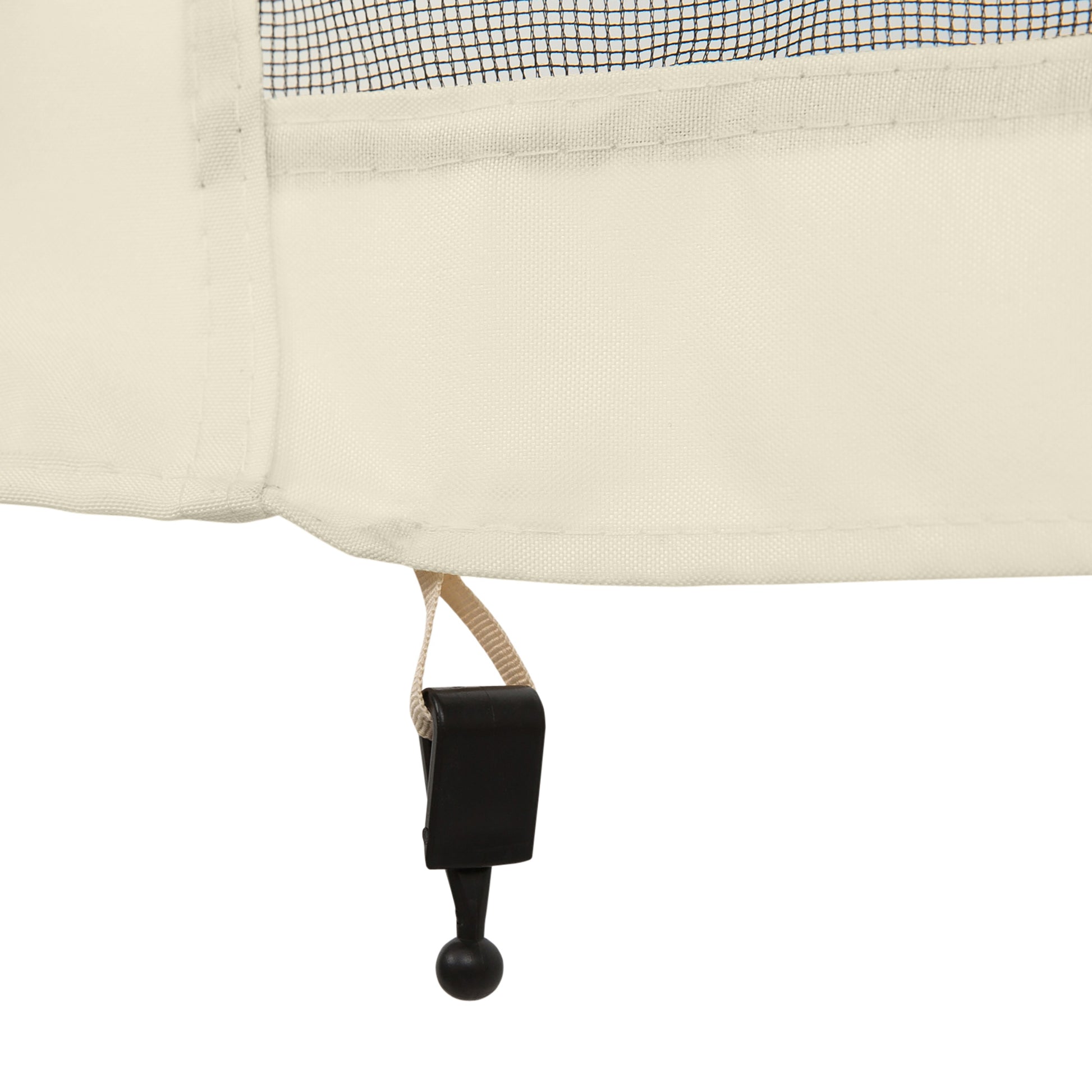 4 Side Panels 3.4x2 cm for Garden Gazebo Mesh Fabric with Zippers and Rings Black