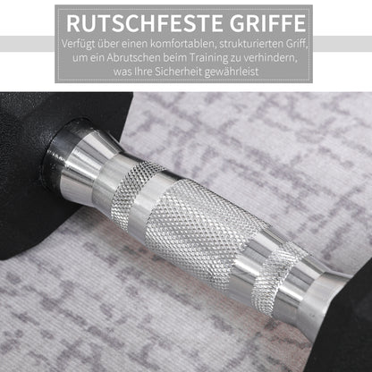 Dumbbell Set, 2 Pcs Dumbbells with Knurled Grip, Cast Iron Dumbbell Set, 2 x 4 kg, Dumbbells for Men and Women, Dumbbell Set for Home, Gym, Strength Training