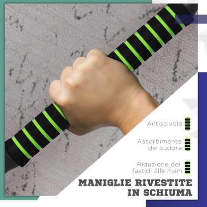 SPORTNOW 4 in 1 Gym Weights Set Total 40kg in Plastic and Sand, Adjustable Dumbbell Set Usable as Kettlebell, 2 Dumbbells, Barbell and Push-Up Stand, Green