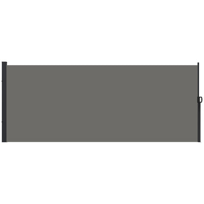 Side Awning Wind Protection Paravent Retractable Garden Fence 4 x 1.80 m Aluminum Polyester Anti-UV High Density 180 g/m² Dark Gray