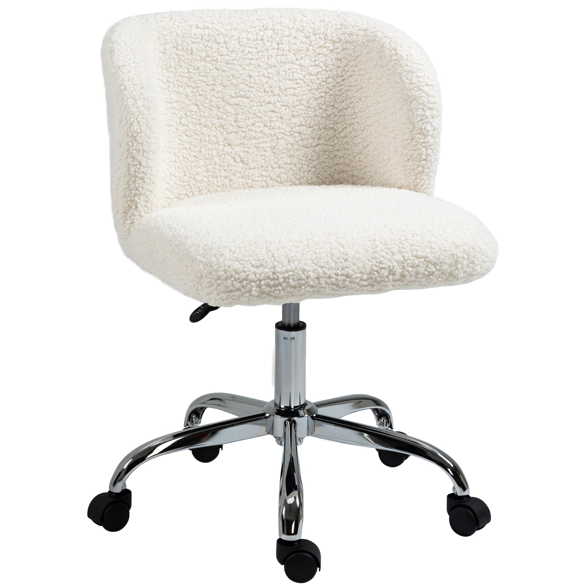 Design Office Chair - adjustable height, swivel - chrome-plated steel base with looped wool effect coating