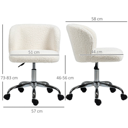 Design Office Chair - adjustable height, swivel - chrome-plated steel base with looped wool effect coating