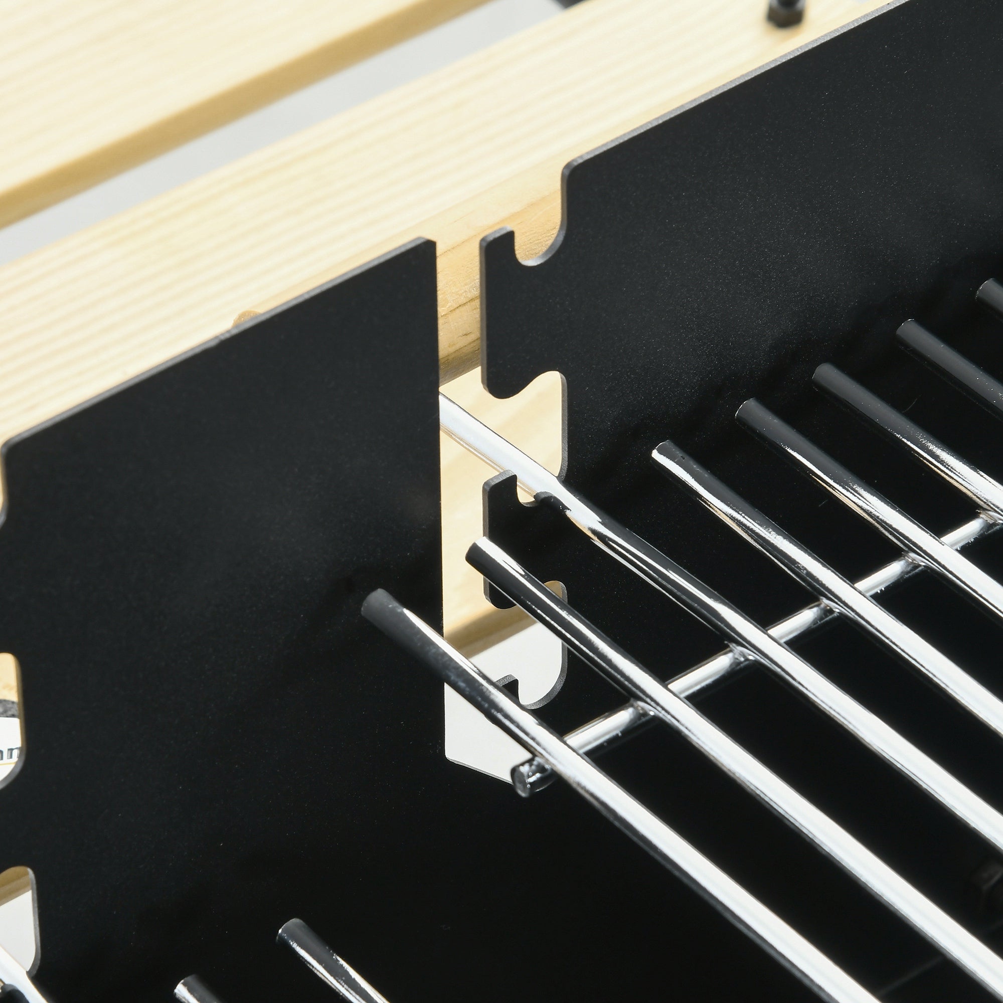 Charcoal BBQ Grill with Adjustable Double Grill, 2 Wheels, and 2 Shelves dim. 113L x 53.5W x 82.5H cm Black