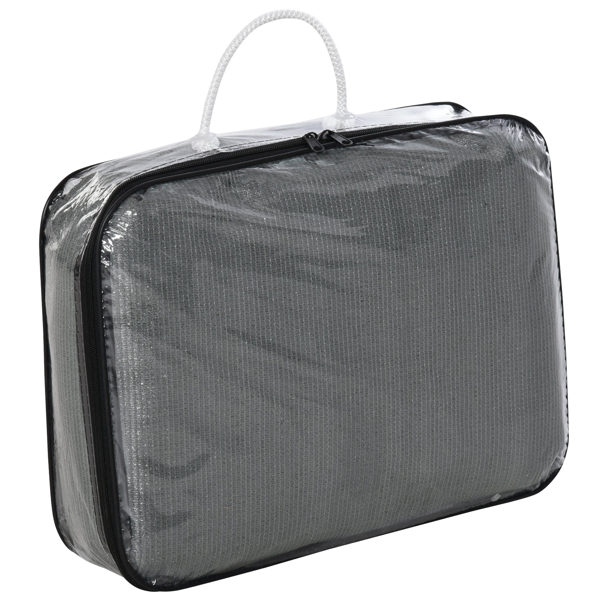 Large Triangular Shade Sail 5 x 5 x 5 m High Density UV-Resistant Polyethylene Gray Color