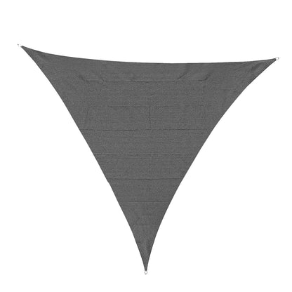 Large Triangular Shade Sail 5 x 5 x 5 m High Density UV-Resistant Polyethylene Gray Color