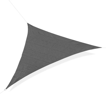 Large Triangular Shade Sail 5 x 5 x 5 m High Density UV-Resistant Polyethylene Gray Color