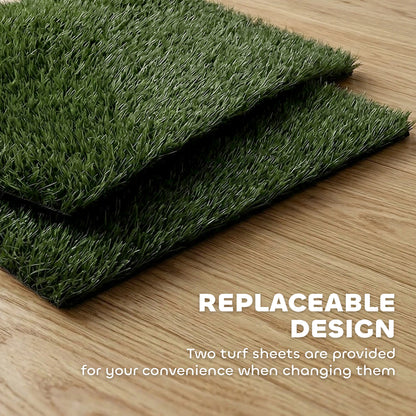 Dog Toilet 76 x 50.5 cm — Washable Artificial Grass Puppy Potty for Balcony & Apartment