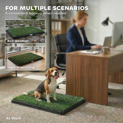 Dog Toilet 76 x 50.5 cm — Washable Artificial Grass Puppy Potty for Balcony & Apartment
