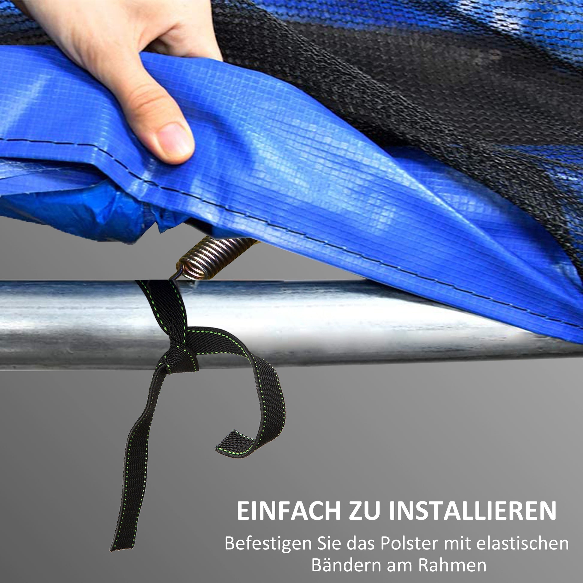 SPORTNOW Trampoline Edge Cover Ø305 cm Wide, Tear-Resistant UV-Resistant Spring Cover, Waterproof, Trampoline Accessories Rim Protection Safety Net Spare Parts for Garden Trampolines, Multicolored