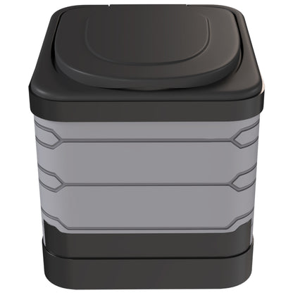 Foldable Travel Camping Toilet – Portable Dry Toilet with 12 Coagulant Sachets & 12 Disposal Bags, Supports up to 330 lb, Gray