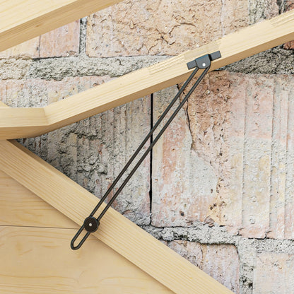 Lockable Wooden Cold Frame Greenhouse with 4 Levels, Roof Windows, Cold Frame Box with Double Door, for Garden, Balcony, Natural, 100x56.5x178 cm