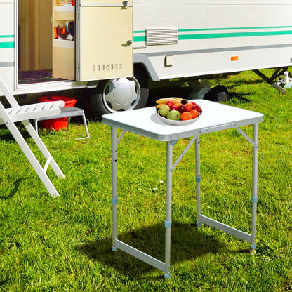Folding Picnic Table like a suitcase for beach camping 60x45x64cm Aluminum Adjustable Height
