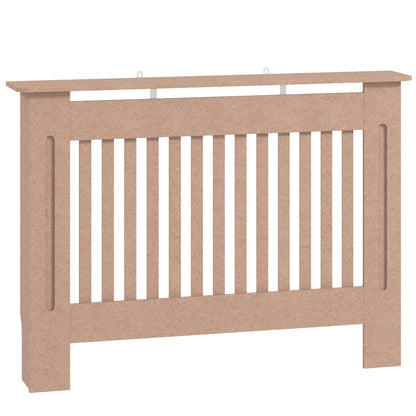 Radiator Cover Modern MDF Radiator Cabinet for Living Room Bedroom 112x19x81cm Natural Wood