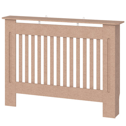 Radiator Cover Modern MDF Radiator Cabinet for Living Room Bedroom 112x19x81cm Natural Wood