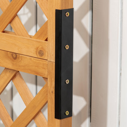 Raised Planter with Trellis for Flowers Plants - 54.5L x 52W x 180H cm - Pre-Oiled Fir Wood