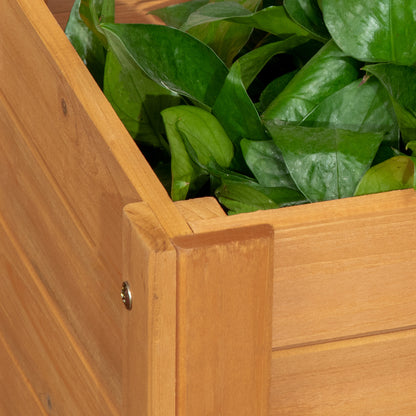 Raised Planter with Trellis for Flowers Plants - 54.5L x 52W x 180H cm - Pre-Oiled Fir Wood