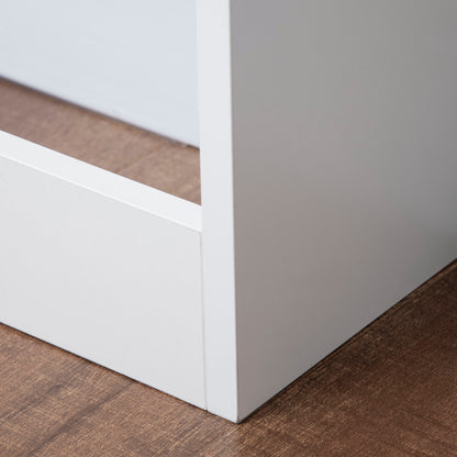 White Radiator Cover 90x18x84 cm MDF Modern Design Vertical Radiator Shelf for Living Room Bedroom