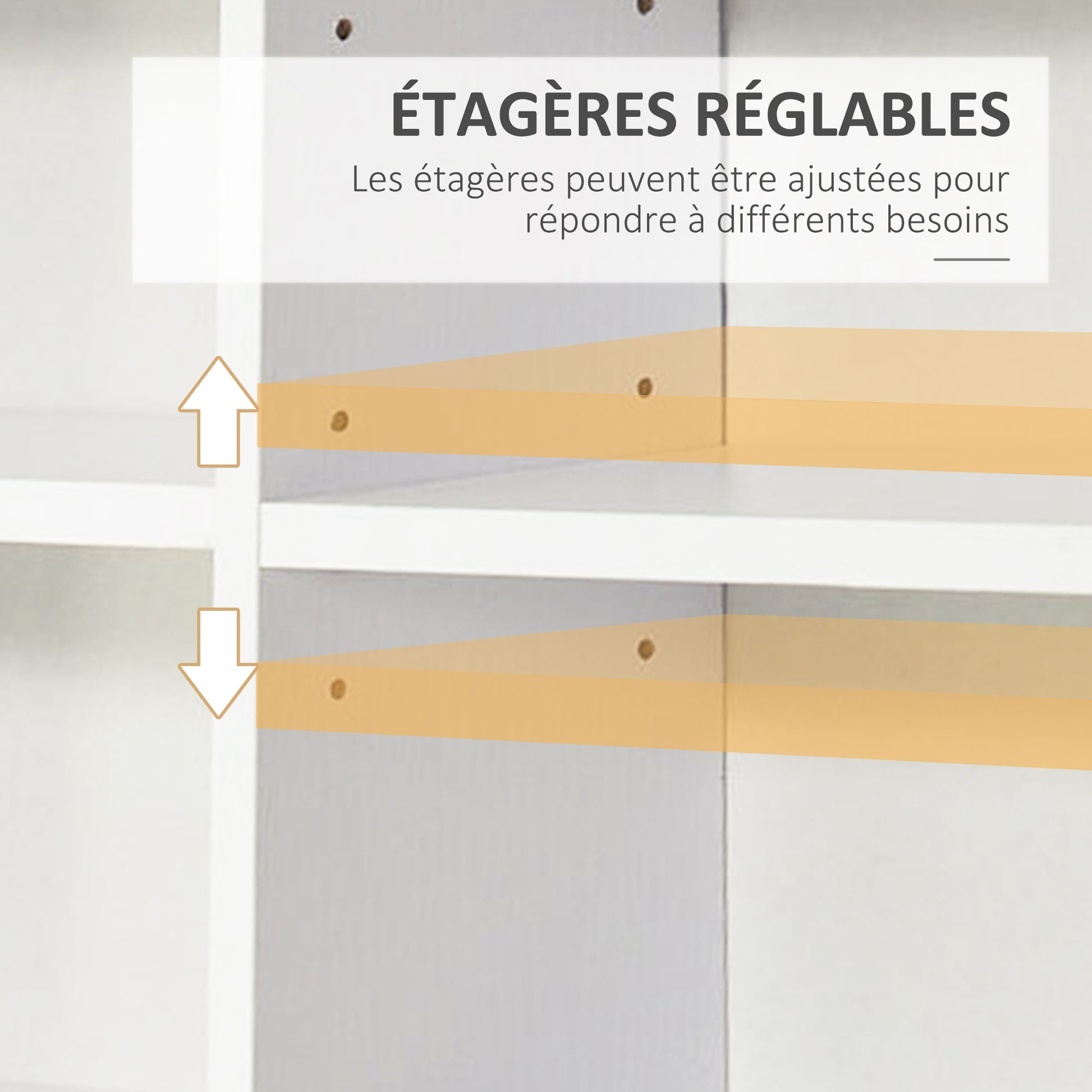 CD/DVD Storage Shelf Storage Cabinet for 1116 CDs 36 Height-Adjustable Compartments 195 x 102 x 23.5 cm White