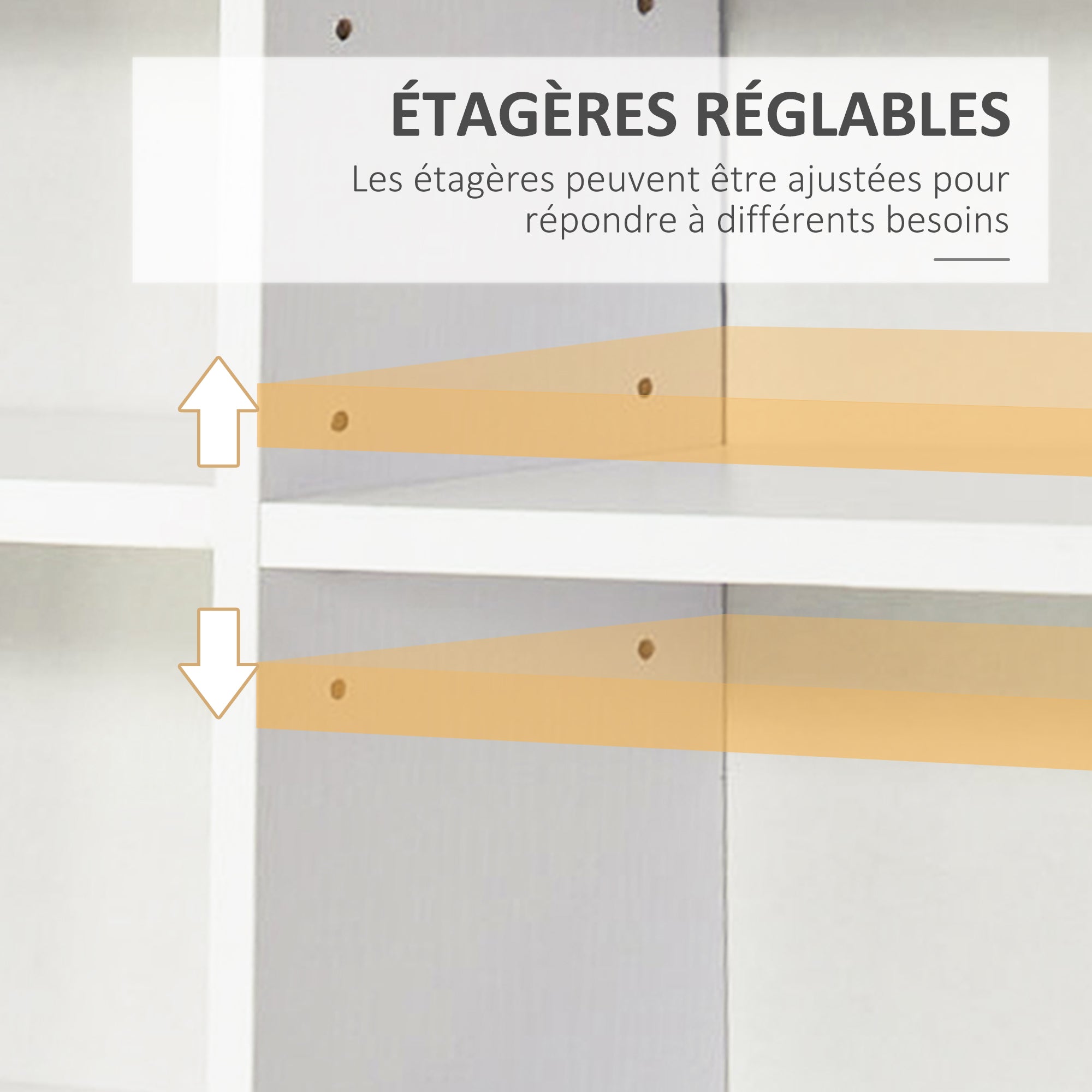 CD/DVD Storage Shelf Storage Cabinet for 1116 CDs 36 Height-Adjustable Compartments 195 x 102 x 23.5 cm White