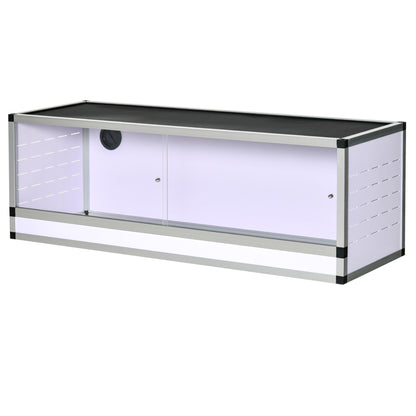 Aluminum Terrarium for Reptiles Amphibians Arachnids Reptile Breeding Box Mesh Terrarium White+Silver+Black 120 x 40 x 40 cm