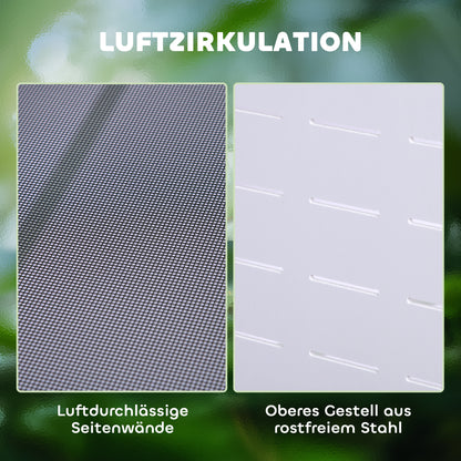 Aluminum Terrarium for Reptiles Amphibians Arachnids Reptile Breeding Box Mesh Terrarium White+Silver+Black 120 x 40 x 40 cm