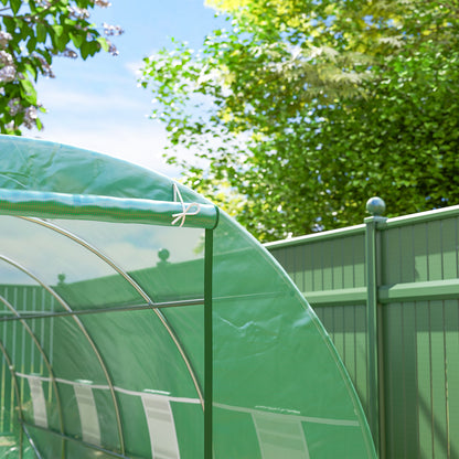 Foil Greenhouse Tomato Greenhouse Greenhouse Foil Tunnel Cold Frame with Window Green 595 x 300 x 200 cm