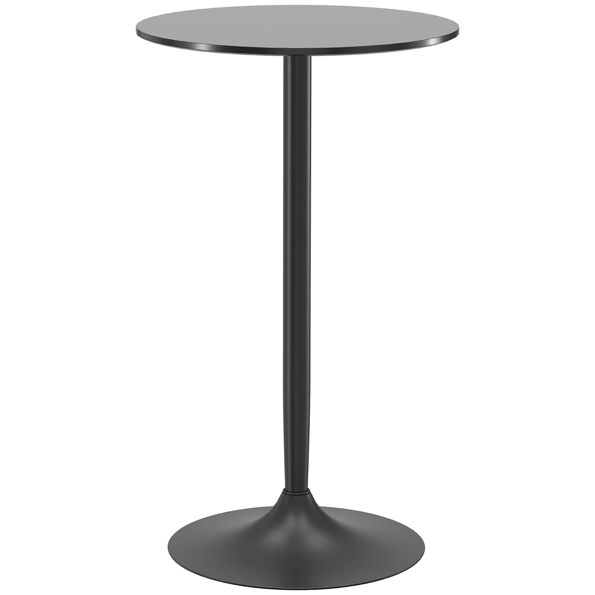 Bar Table Bistro Table Ø60 x 102 cm Round Party Table Counter Table for Living Room, Dining Room, Steel, Black