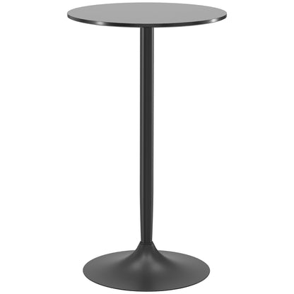 Bar Table Bistro Table Ø60 x 102 cm Round Party Table Counter Table for Living Room, Dining Room, Steel, Black
