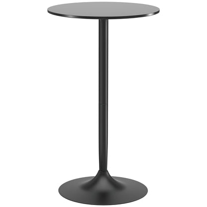 Bar Table Bistro Table Ø60 x 102 cm Round Party Table Counter Table for Living Room, Dining Room, Steel, Black