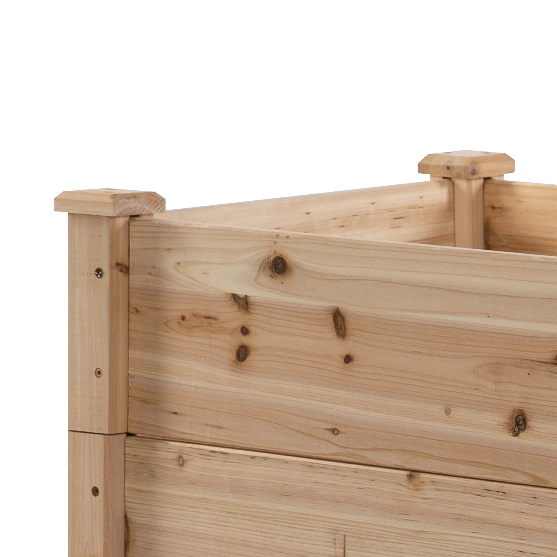 Raised Bed 3-Tier Garden Planter Herb Planter Flower Staircase for Balcony Garden Natural Pine Wood 120 x 120 x 56 cm