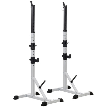 2-Pack Dumbbell Stand 3 Levels Height Adjustable Steel Dumbbell Rack Up to 200 kg Load Squat Rack Barbell Stand Weight Plate Stand for Strength Training