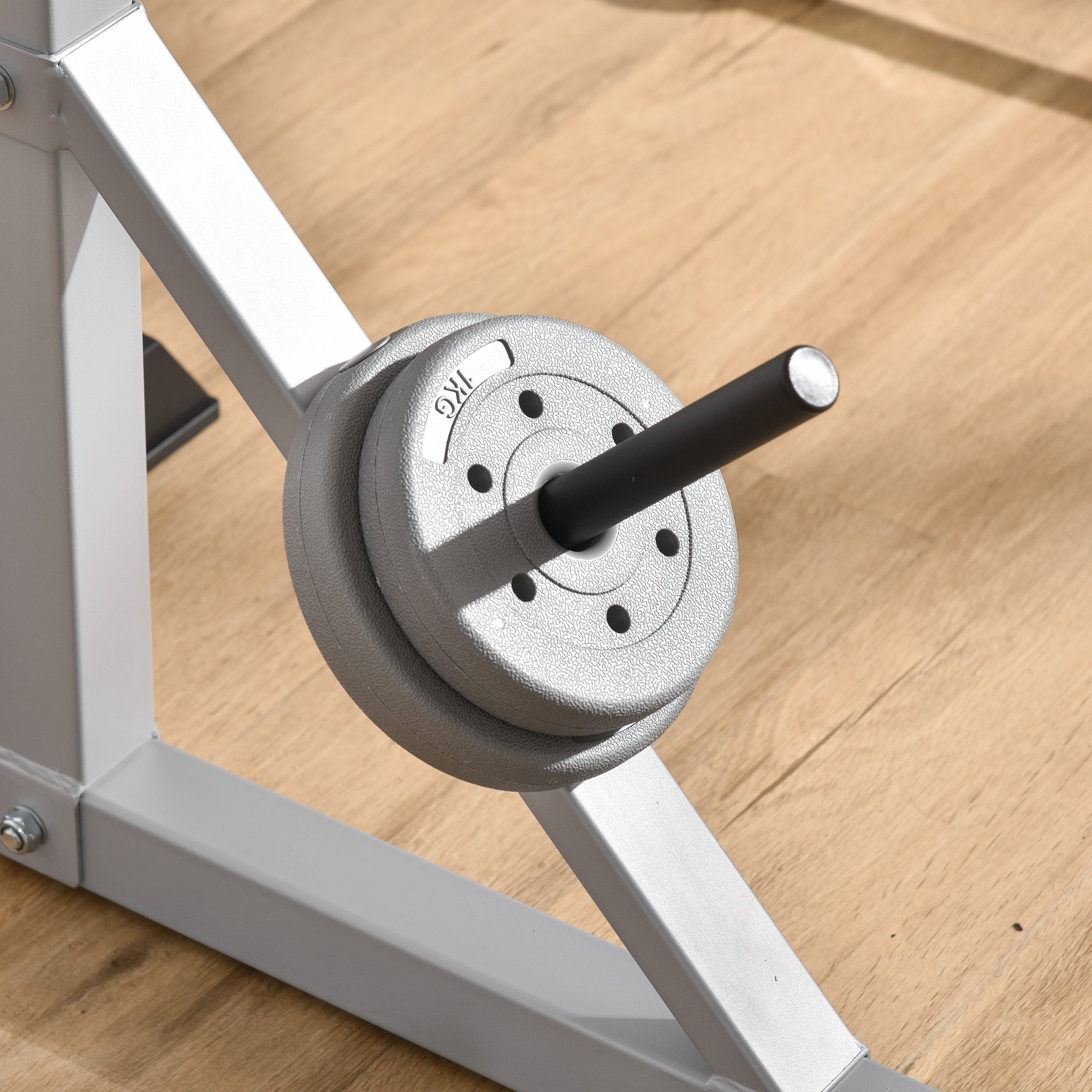 2-Pack Dumbbell Stand 3 Levels Height Adjustable Steel Dumbbell Rack Up to 200 kg Load Squat Rack Barbell Stand Weight Plate Stand for Strength Training