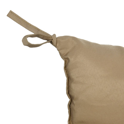 3 Seater Bench Cushion 150x98x8 cm, Bench Pad with Straps, Seat Cushion, Outdoor/Indoor Chair Cushion, Seat Padding, Seat Cushion for Garden Furniture, Window Seat Bench, Porch Swing, Khaki