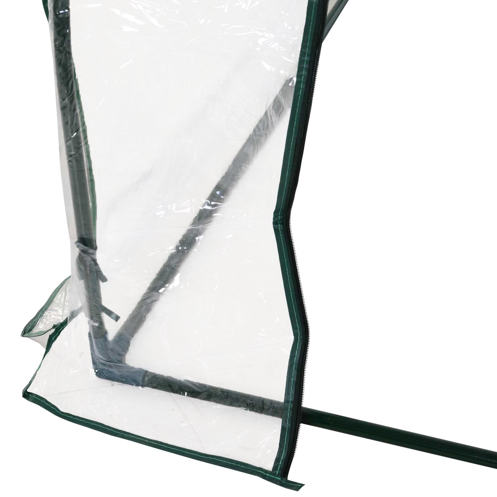 Greenhouse with Door, Foil Greenhouse made of Steel, Greenhouse for Balcony, Garden, Tomato House 250x100x80cm, Tomato Greenhouse for Tomatoes, Vegetables, Flowers, Plants, Transparent+Green
