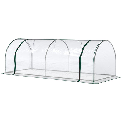 Greenhouse with Door, Foil Greenhouse made of Steel, Greenhouse for Balcony, Garden, Tomato House 250x100x80cm, Tomato Greenhouse for Tomatoes, Vegetables, Flowers, Plants, Transparent+Green