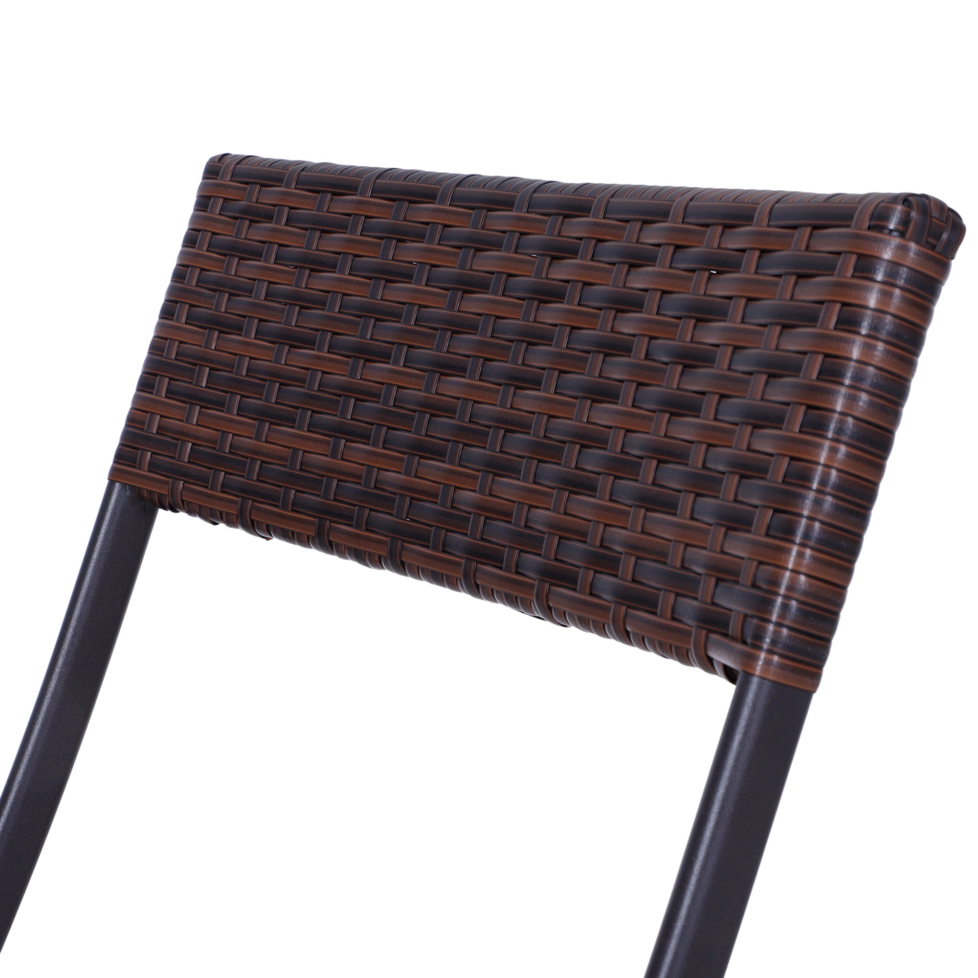 Poly Rattan Garden Furniture Set, Outdoor Lounge Balcony Furniture for 2 People, 3-Piece Dining Set, 2 Chairs, Table, Weatherproof Garden Lounge for Garden, Patio, Balcony, Coffee Brown