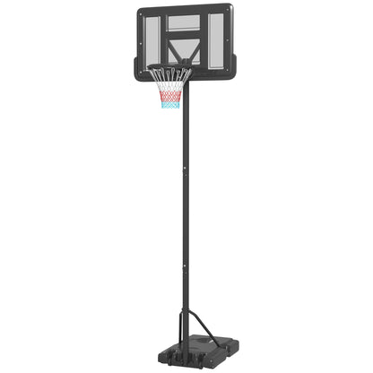 SPORTNOW Outdoor Basketball Hoop 2 in 1 with Adjustable Height 230-305 cm Swimming Pool Basketball Hoop with Stand Basketball Hoop with Wheels Refillable Base Black