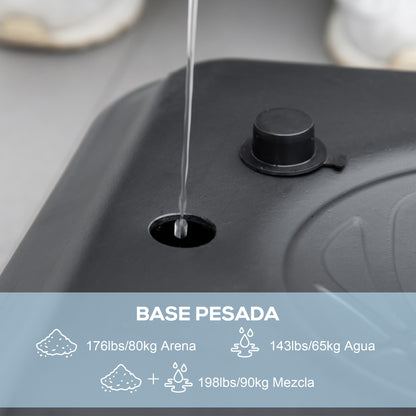 SPORTNOW Outdoor Basketball Hoop 2 in 1 with Adjustable Height 230-305 cm Swimming Pool Basketball Hoop with Stand Basketball Hoop with Wheels Refillable Base Black