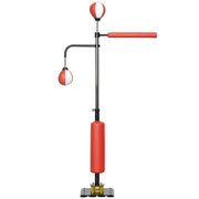 SPORTNOW Freestanding Punching Bag 140-205cm Inflatable Stand Punching Bag with Pump, Suction Cup 2 Reflex Balls Punching Ball Set Adjustable Height Kickboxing Bag Boxing Trainer for Adults Teenagers Strength Training