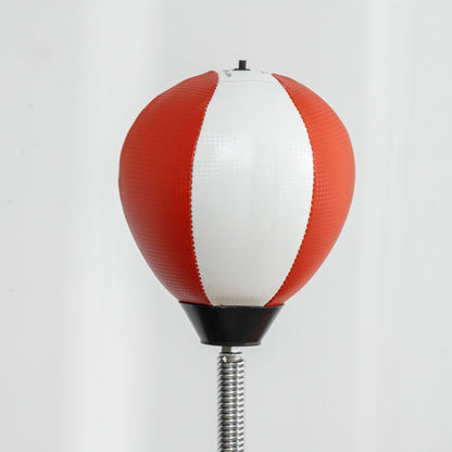 SPORTNOW Freestanding Punching Bag 140-205cm Inflatable Stand Punching Bag with Pump, Suction Cup 2 Reflex Balls Punching Ball Set Adjustable Height Kickboxing Bag Boxing Trainer for Adults Teenagers Strength Training