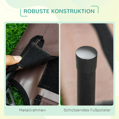 Elevated Dog Bed with Canopy, Pet Bed, Outdoor Dog Cot with Roof, Breathable, Taft Fabric for Camping Coffee 76 x 61 x 73 cm