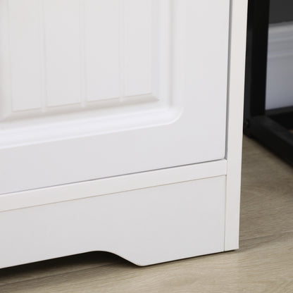 Living Room Display Cabinet Bookcase with Glass Doors Adjustable Shelf and Soft-Close Hinges for Study Home Office Bedroom 60x30x116 cm White