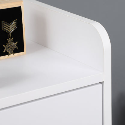 Living Room Display Cabinet Bookcase with Glass Doors Adjustable Shelf and Soft-Close Hinges for Study Home Office Bedroom 60x30x116 cm White