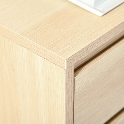 Office Drawer Unit with 4 Drawers Desk Drawer Unit with Wheels Mobile Filing Cabinet for Study 46x40x65 cm Natural