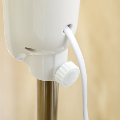 Powerful 45 W Pedestal Fan, Adjustable Height Fan 110-124 cm, Remote Control, 5 Blades of 40 cm, 3 Modes and 3 Speeds, 70° Oscillation and Timer, White