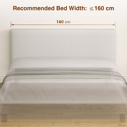 Linen-Effect Padded Floating Headboard, 63 x 24 in (Cream)